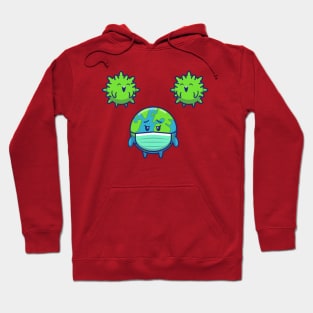 World Scare Corona Virus Cartoon (2) Hoodie